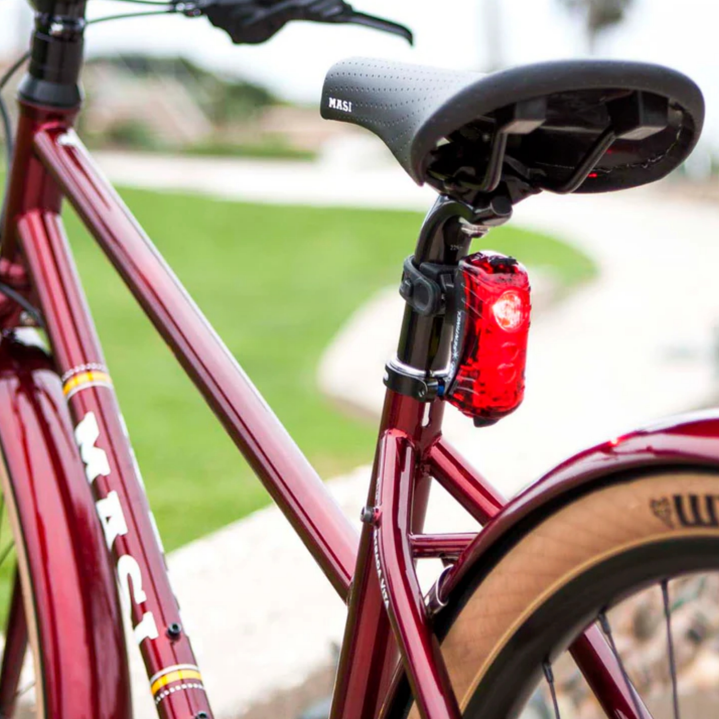 Bike Taillight with Laser Lanes – 250 Lumen Daylight Visible Safety Light