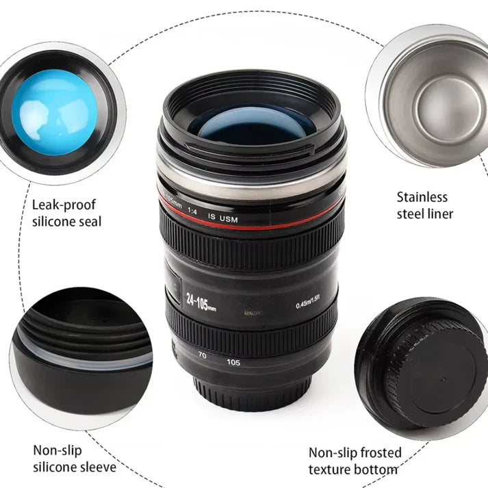Thermal Mug Camera Lens Coffee Mug – Camera Lens Mug, Fun Photo Coffee Cup