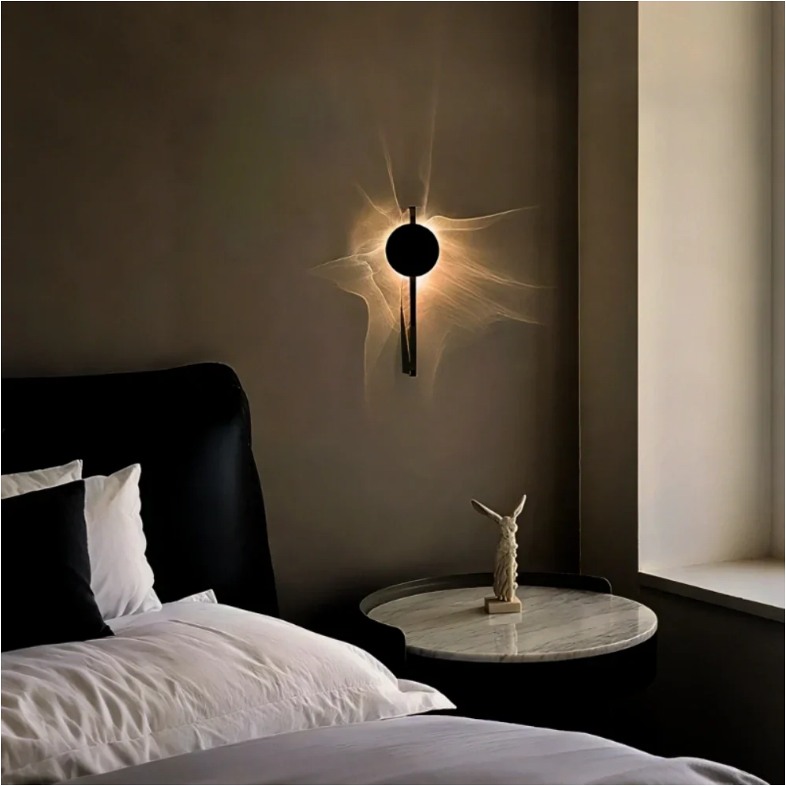 Golden Ripple Wall Light – Modern Artisan LED Sconce