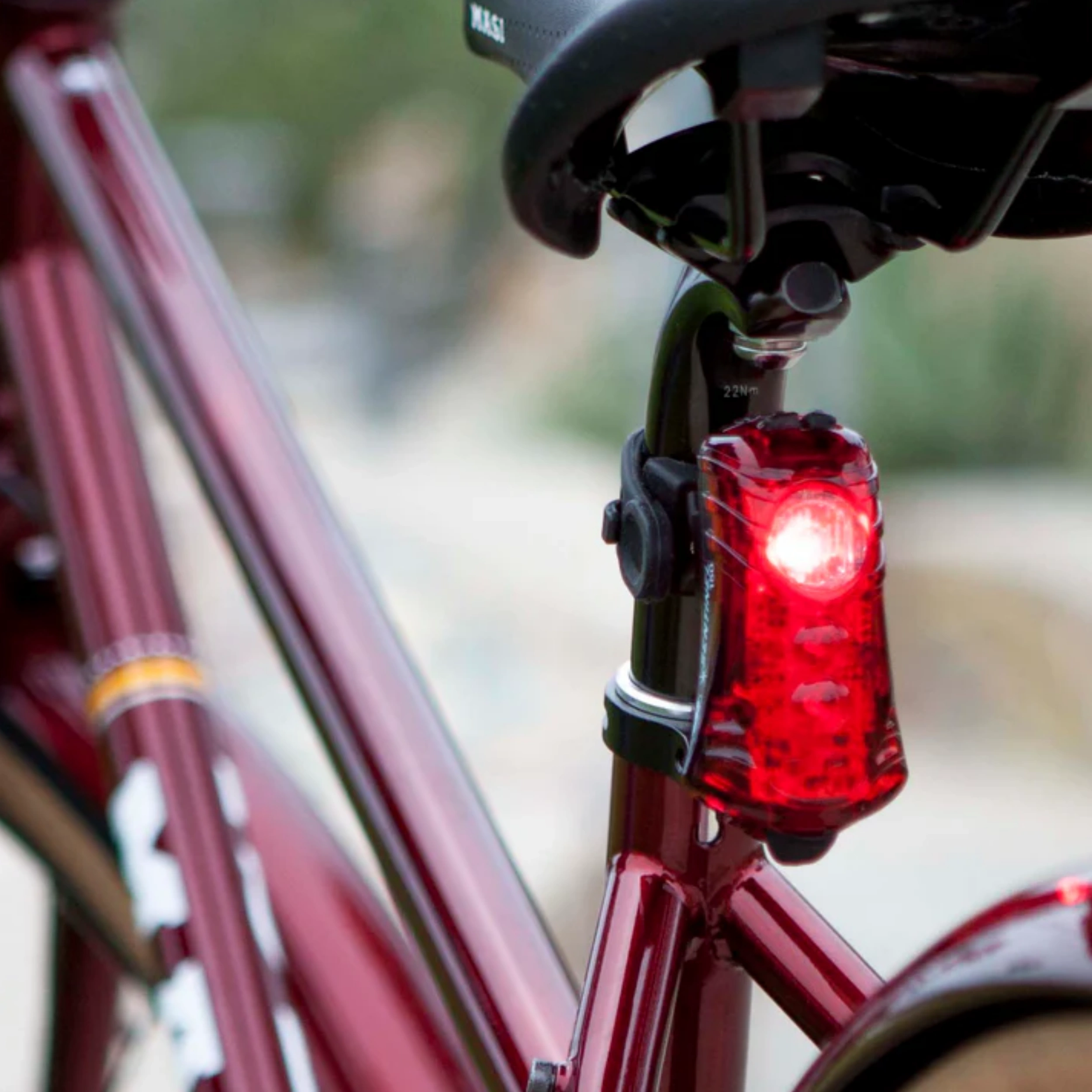 Bike Taillight with Laser Lanes – 250 Lumen Daylight Visible Safety Light