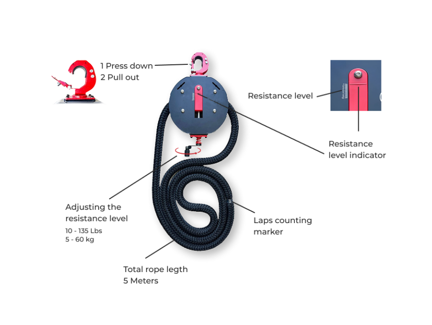 Heavy-Duty Resistance Rope – Portable Friction‑Based Training System