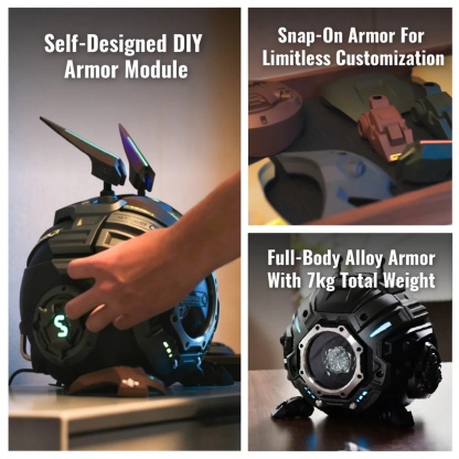 Gravity Furnace Cyber‑Mecha Watch Winder – Robot Arm, Touchscreen & USB‑C