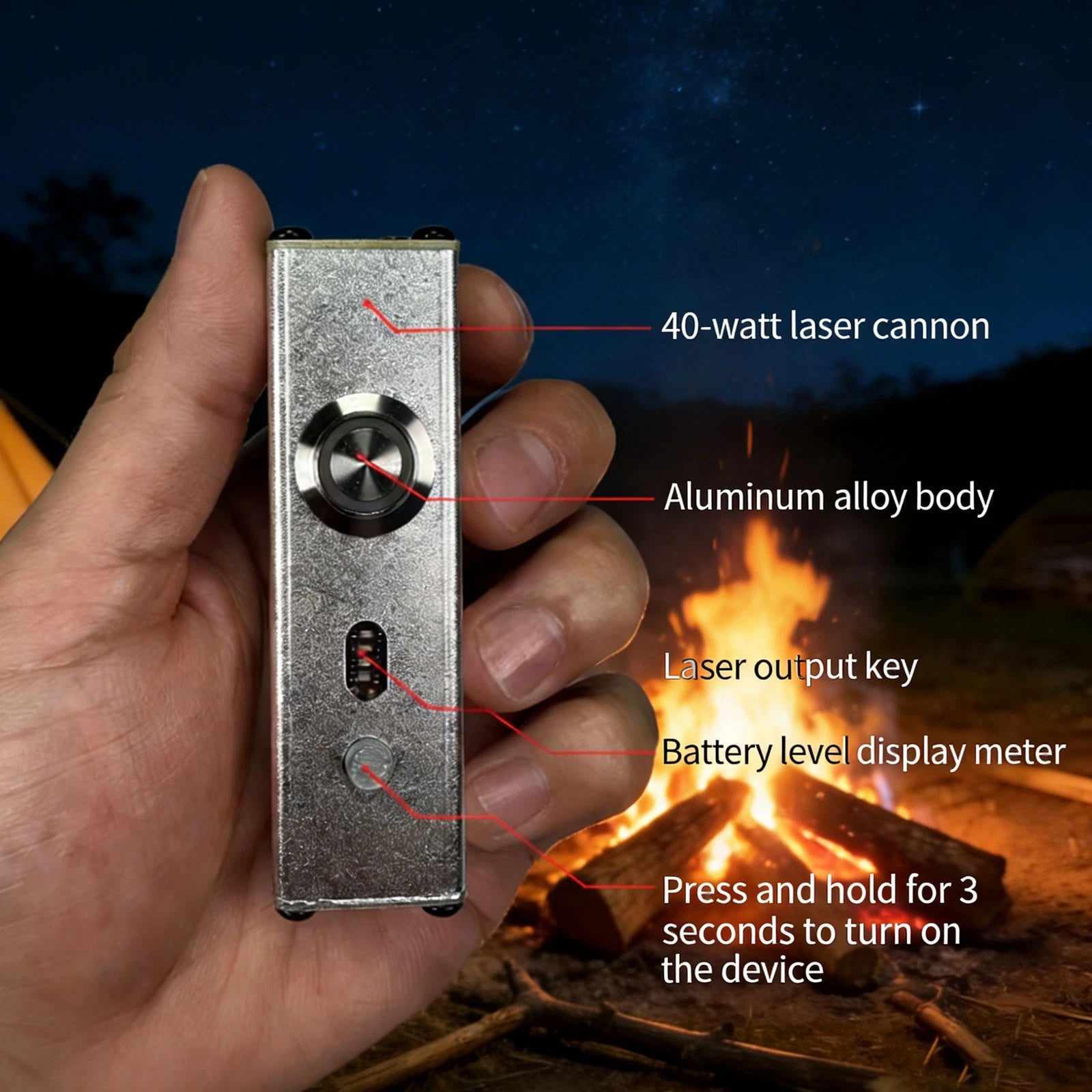 Handheld Laser Insect Killer – 40W, Portable, Remote Igniter