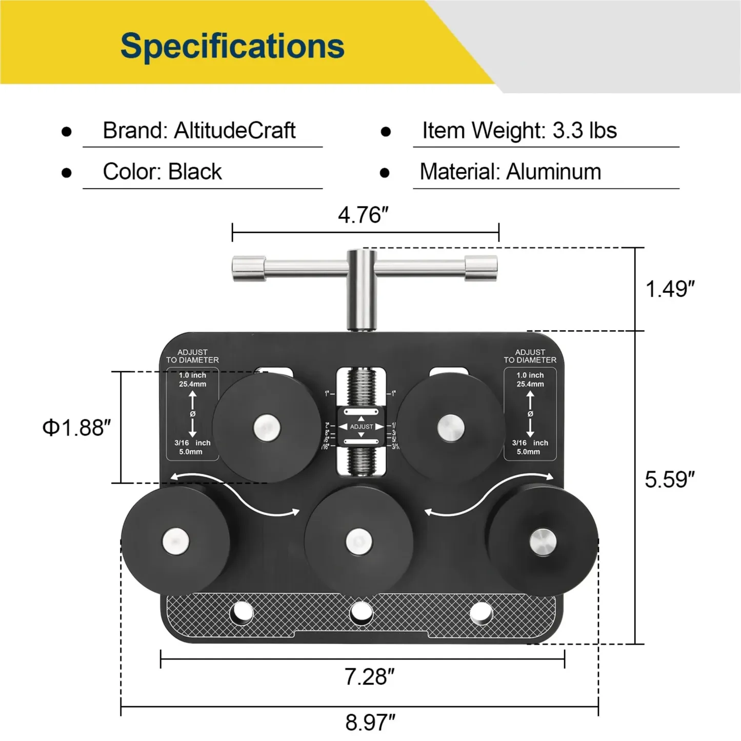 Tube Straightener – For 3/16" to 1.0" Diameter Tubing