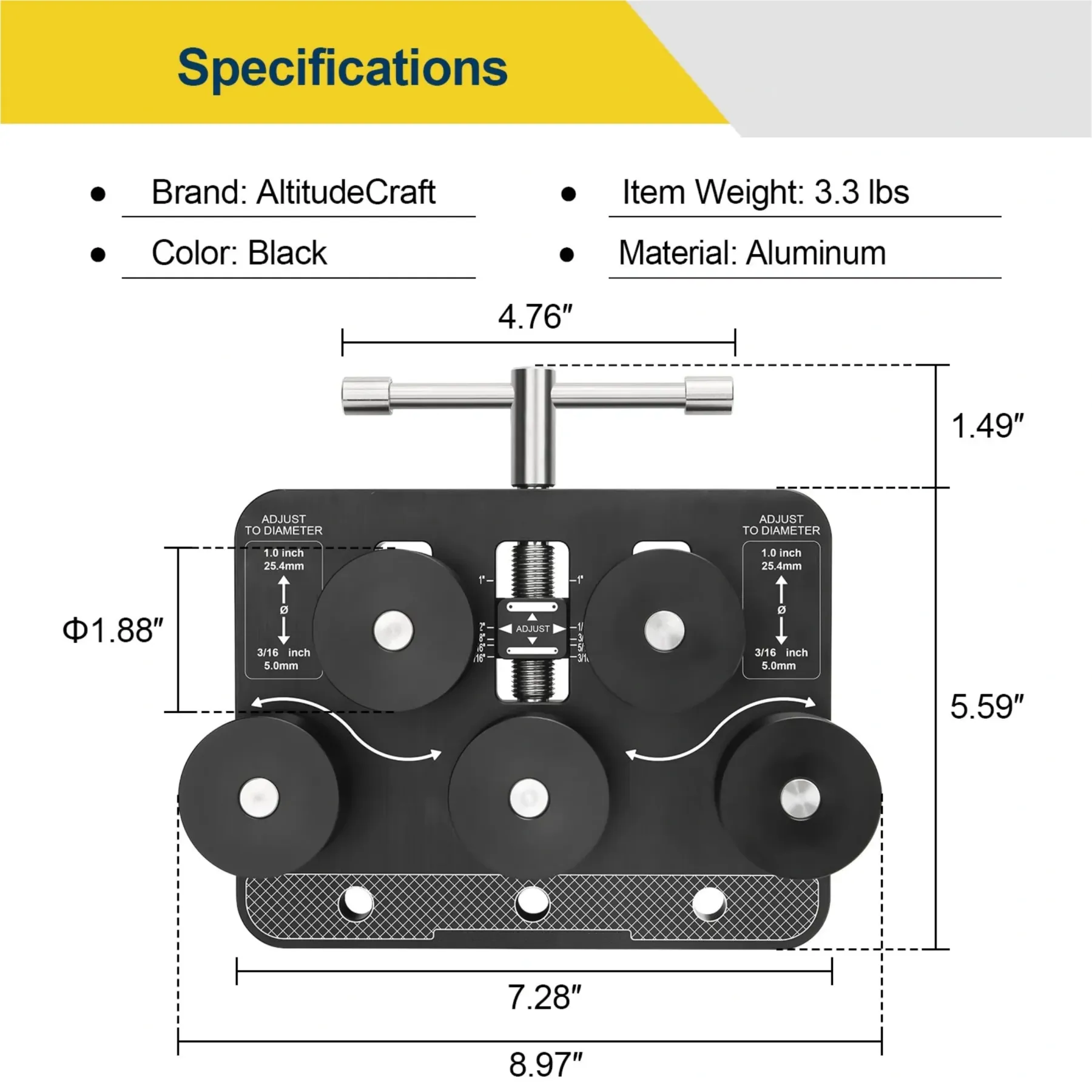Tube Straightener – For 3/16" to 1.0" Diameter Tubing