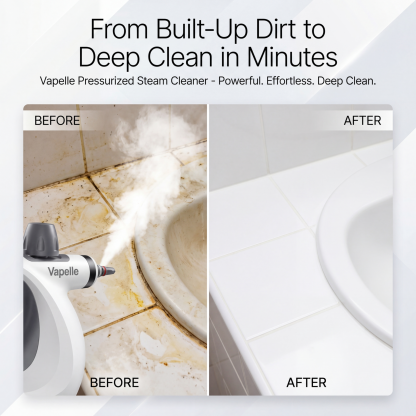 Handheld Steam Cleaner – Pressurized Deep Cleaning with 12 Accessories