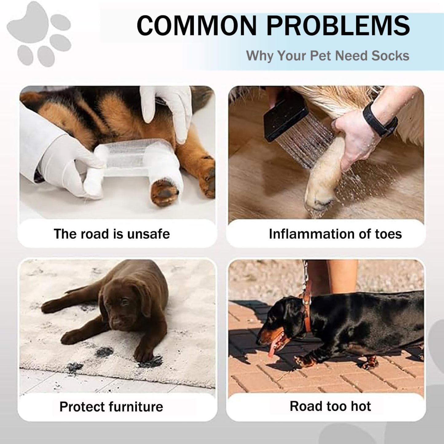 Dog Boots with Suspenders – Adjustable, Anti‑Slip Waterproof Paw Protectors