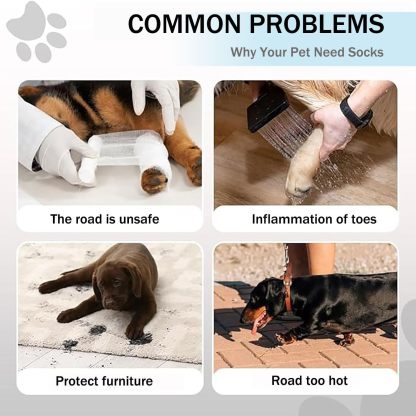 Dog Boots with Suspenders – Adjustable, Anti‑Slip Waterproof Paw Protectors