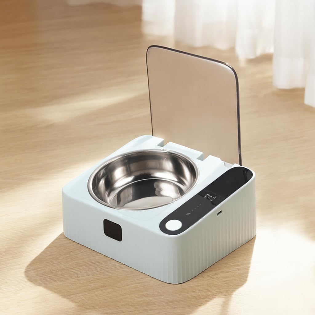 Smart Automatic Pet Feeder with Infrared Sensor Lid, Keeps Food Fresh and Clean