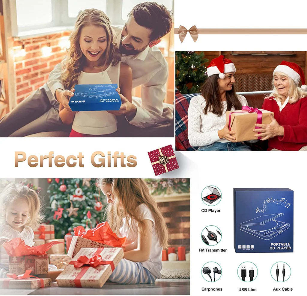 Portable CD Player with AUX and FM Radio