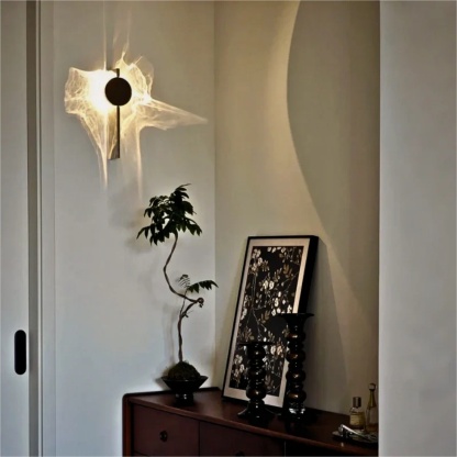 Golden Ripple Wall Light – Modern Artisan LED Sconce