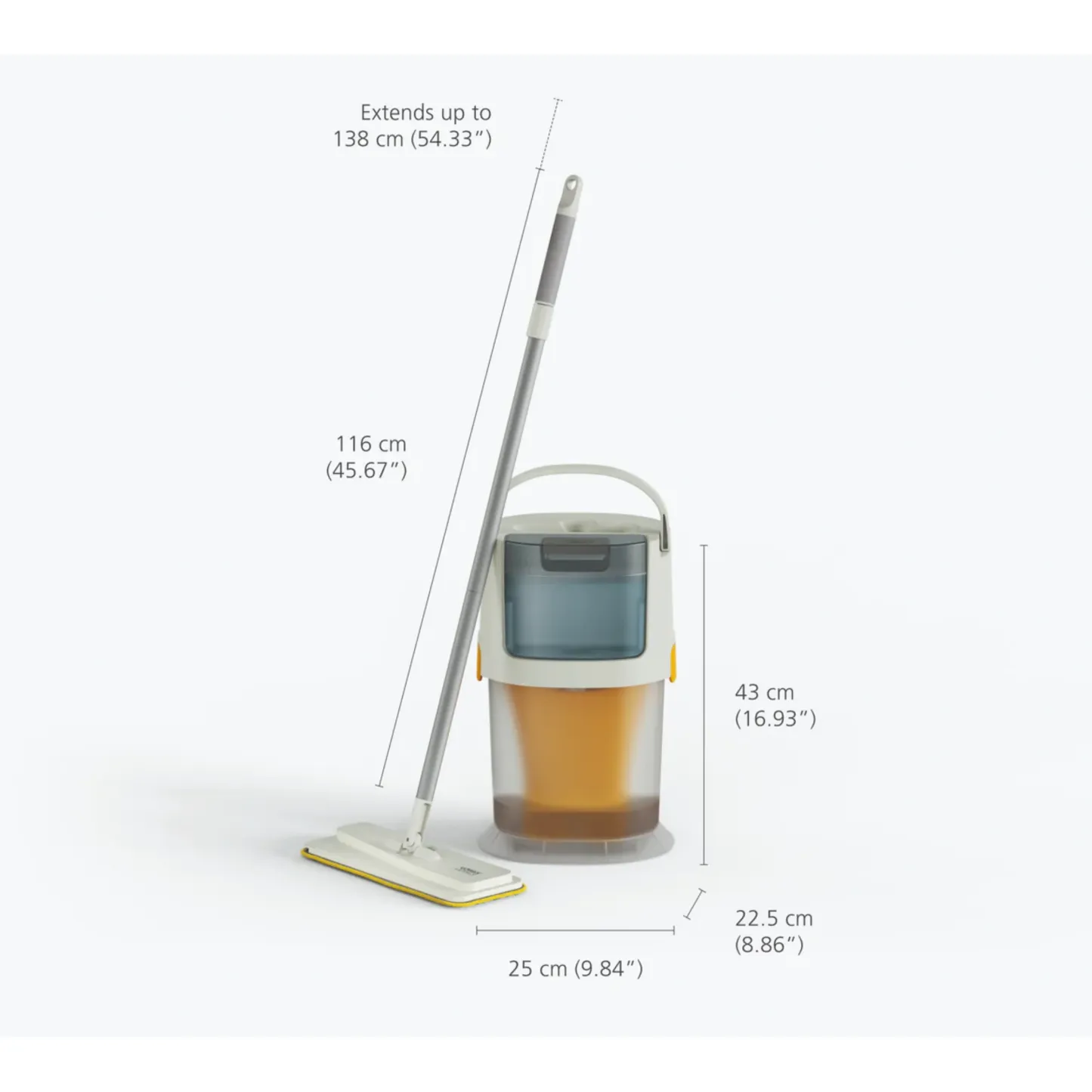 Microfibre Floor Mop Cleaning System – Clean Water/Dirty Water Separation