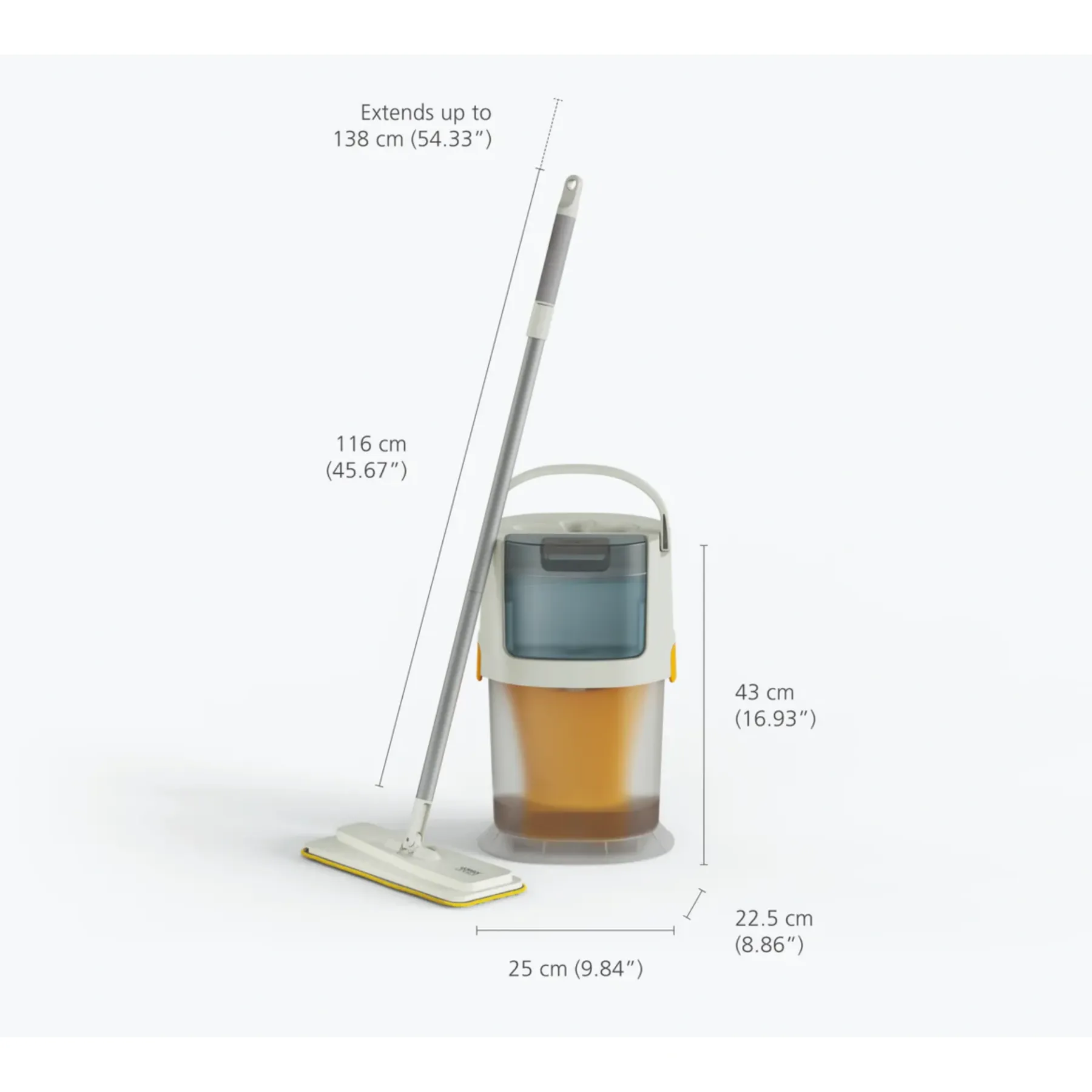 Microfibre Floor Mop Cleaning System – Clean Water/Dirty Water Separation