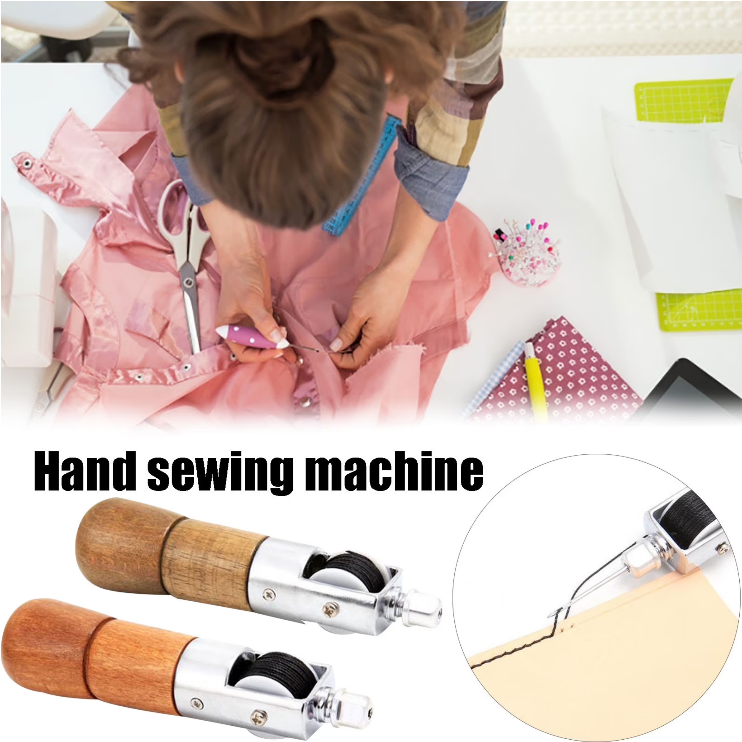 Portable Heavy Duty Hand Sewing Machine – DIY Leather Stitching Tool
