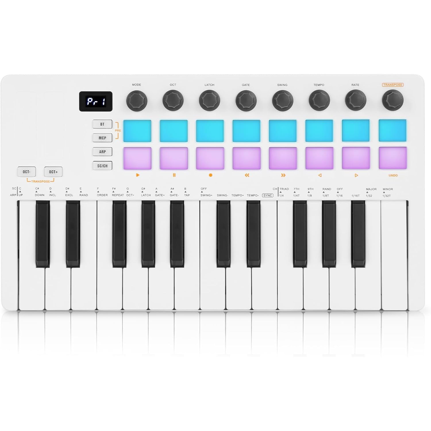 25-Key USB MIDI Keyboard Controller – Bluetooth
