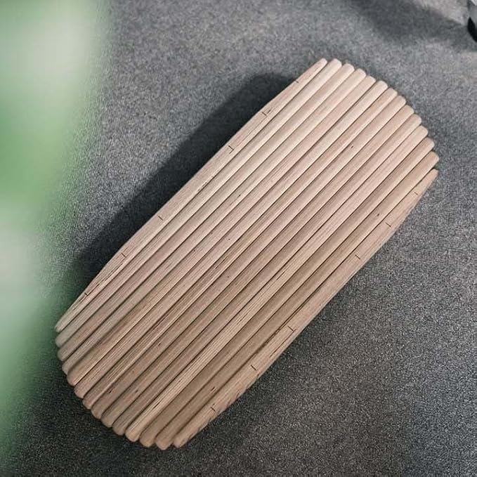 Wooden balance board for standing desks