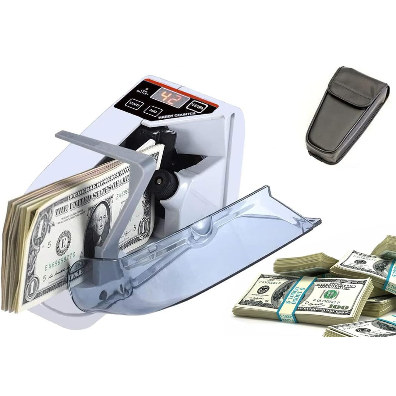 Portable Handy Bill Counter – Mini Banknote Currency Counter