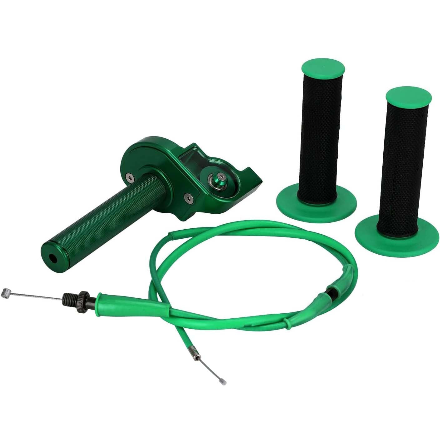 Motorcycle throttle assembly, 7/8 inch (22 mm) rotary throttle lever with rotary throttle cable.