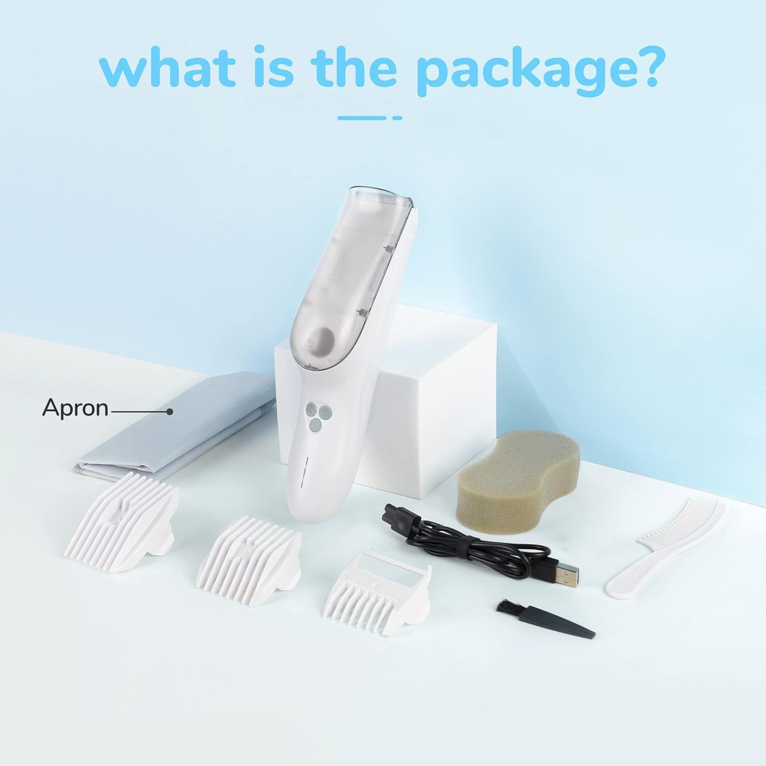 Vacuum suction hair clipper for soft baby hair