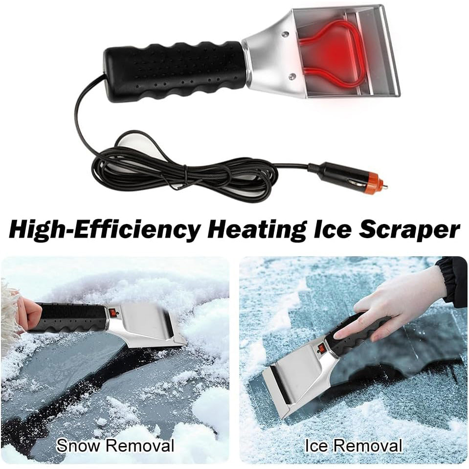 Electric Heated Ice Scraper – Auto Snow Removal Tool for Windshield & Car Glass