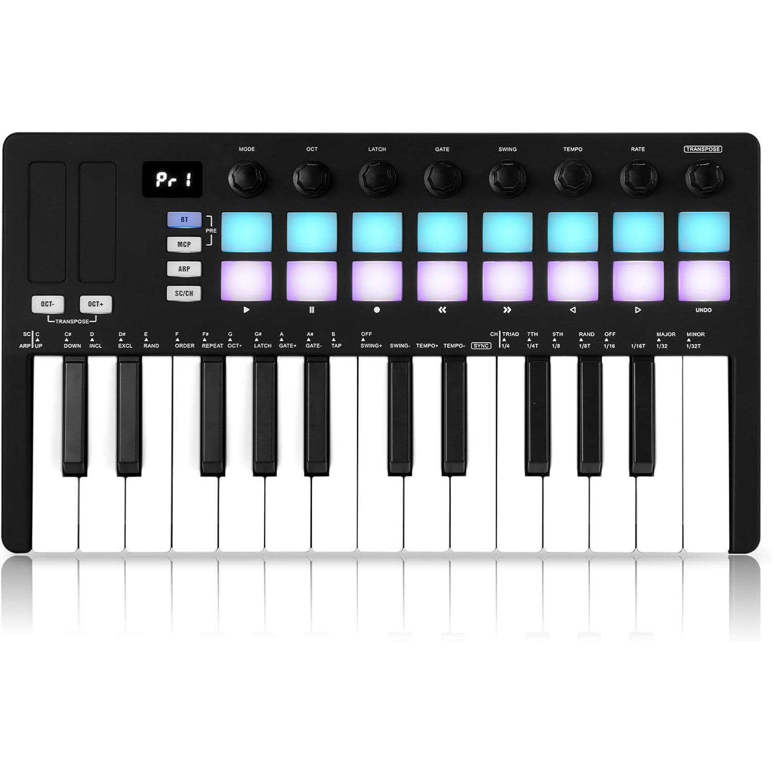 25-Key USB MIDI Keyboard Controller – Bluetooth