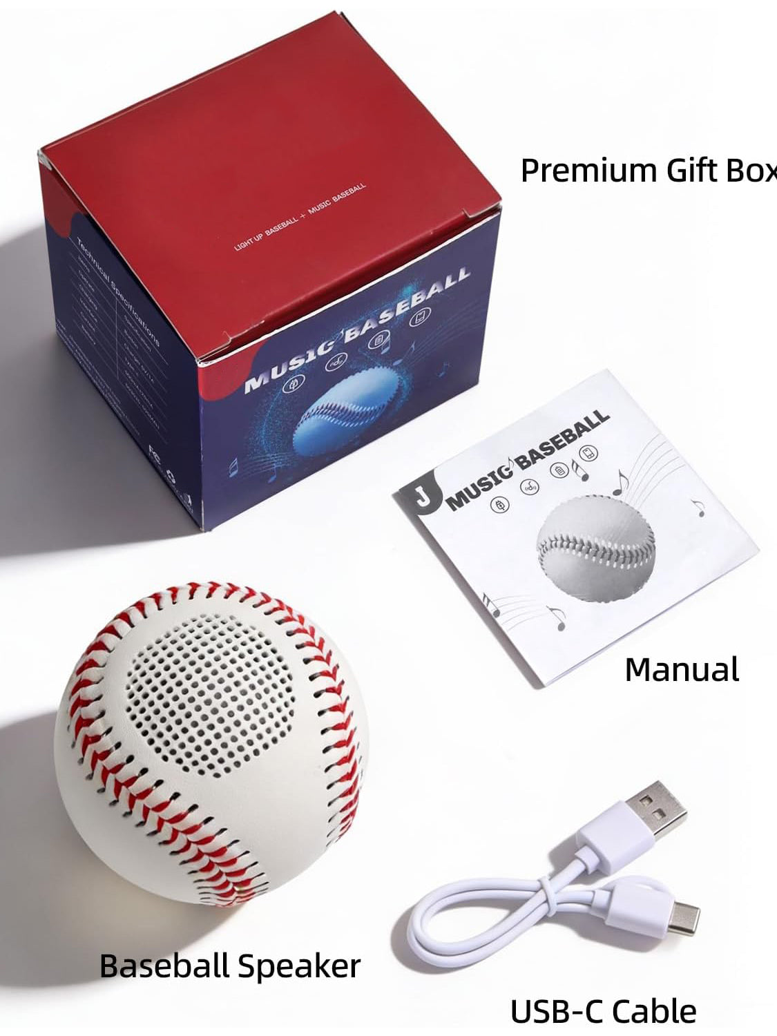 Light-Up Baseball with Bluetooth Speaker