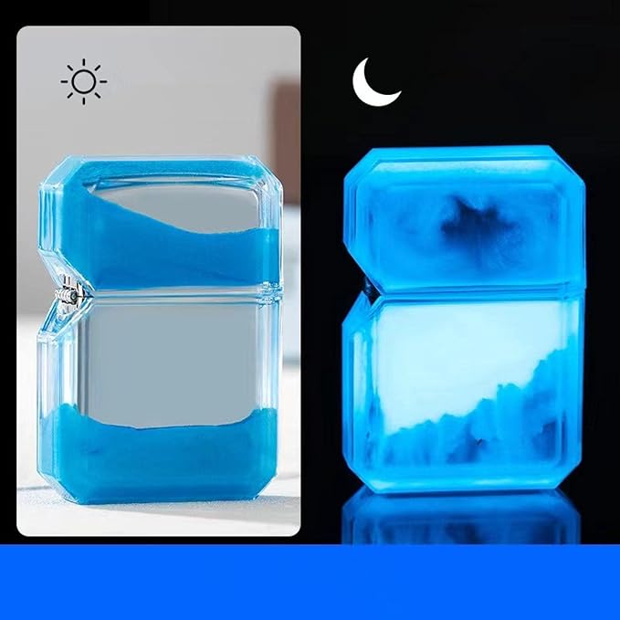 Glowing quicksand lighter with all-metal structure