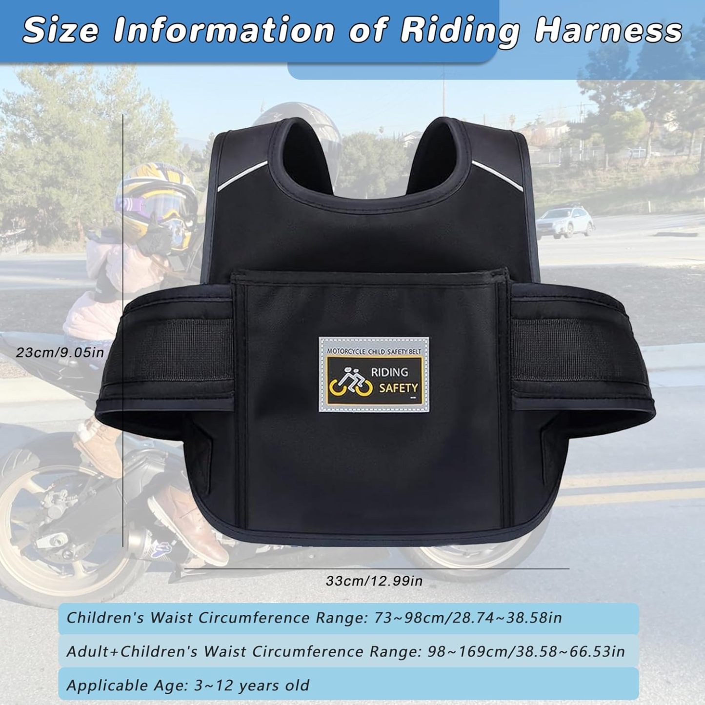 Adjustable Kids Motorcycle Safety Harness