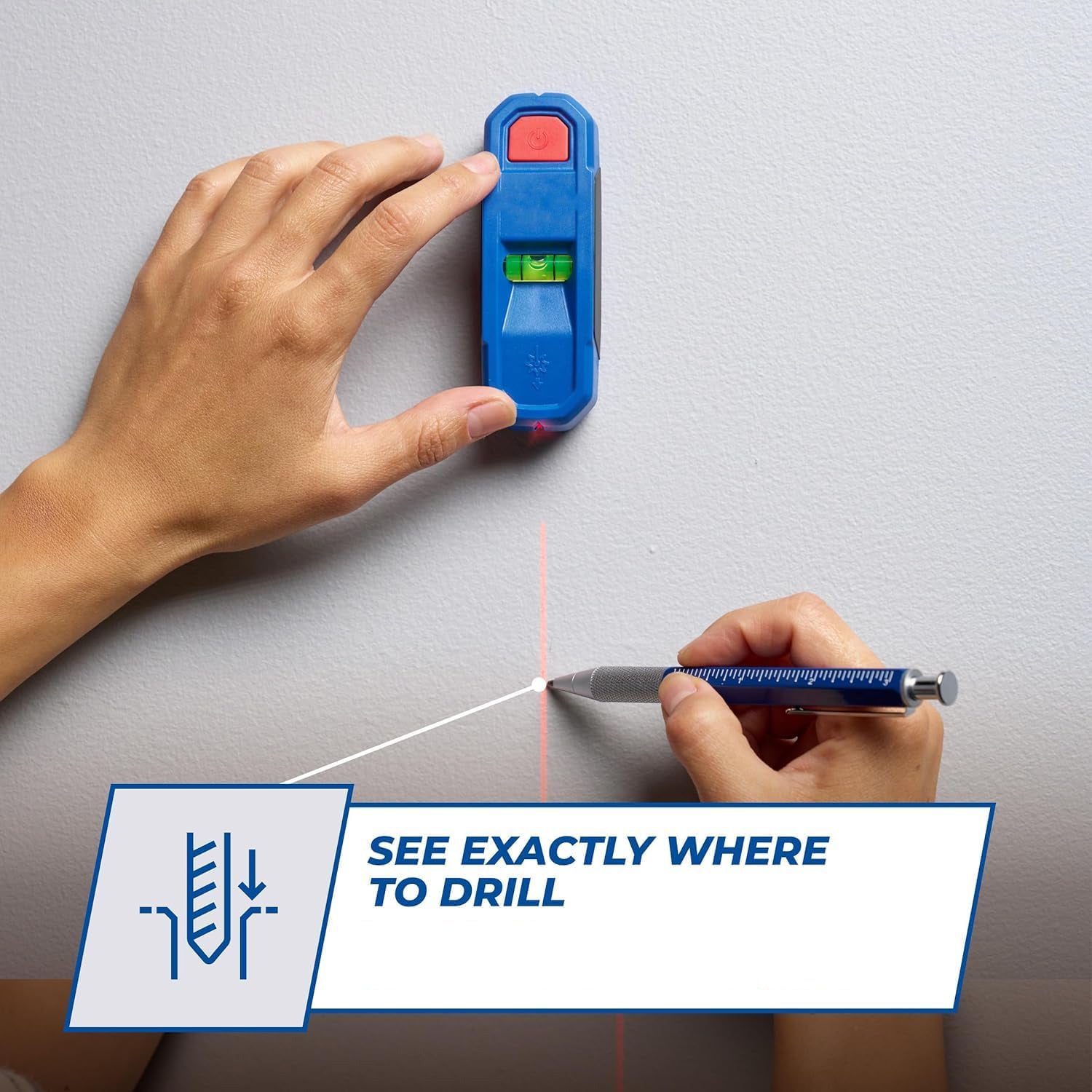 Magnetic Stud Finder with Laser-Mark