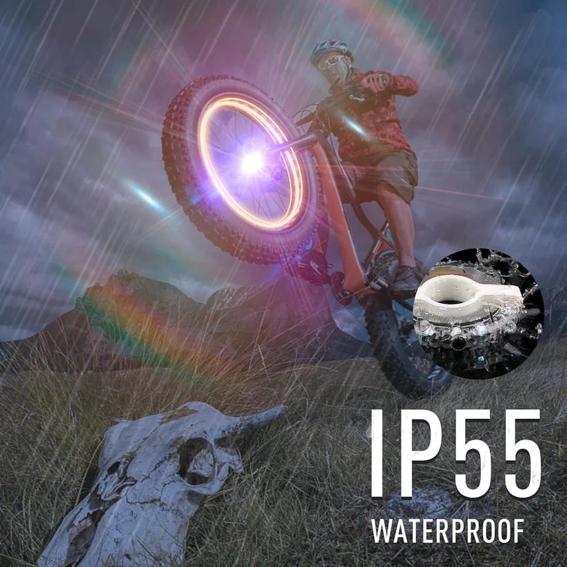 Bike Wheel Light – USB Rechargeable | 7 Colors & 15 Modes