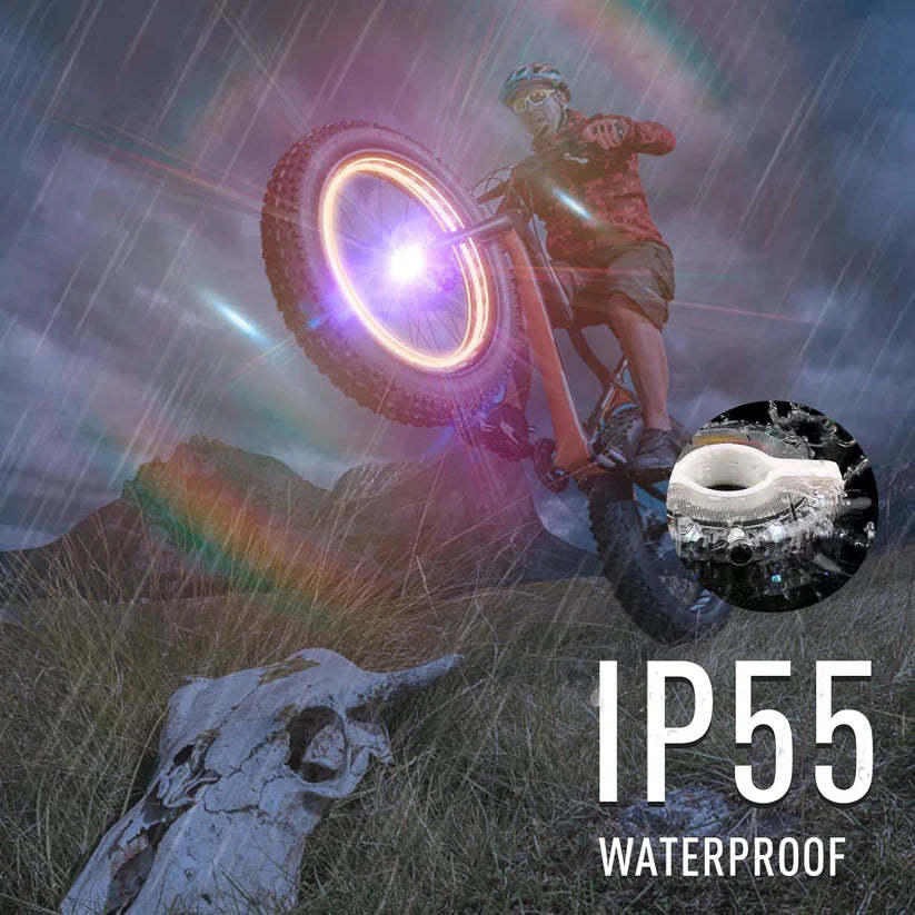 Bike Wheel Light – USB Rechargeable | 7 Colors & 15 Modes