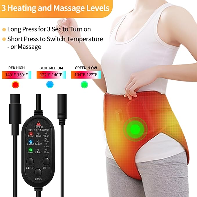 Women's menstrual pad, with 3 vibration and heating modes