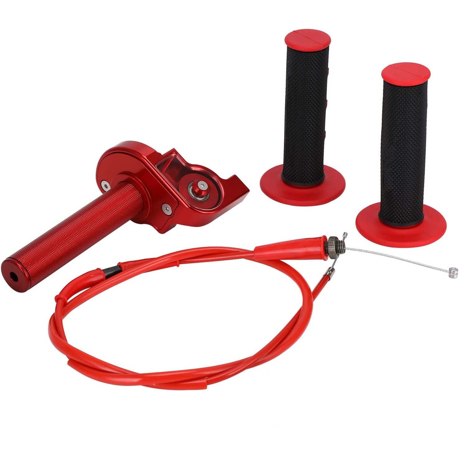 Motorcycle throttle assembly, 7/8 inch (22 mm) rotary throttle lever with rotary throttle cable.