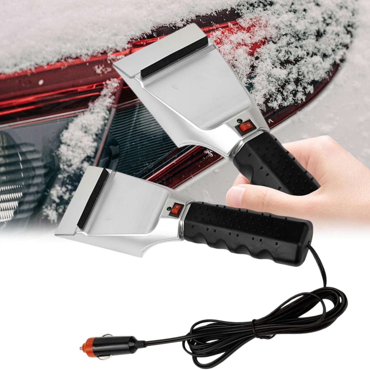 Electric Heated Ice Scraper – Auto Snow Removal Tool for Windshield & Car Glass