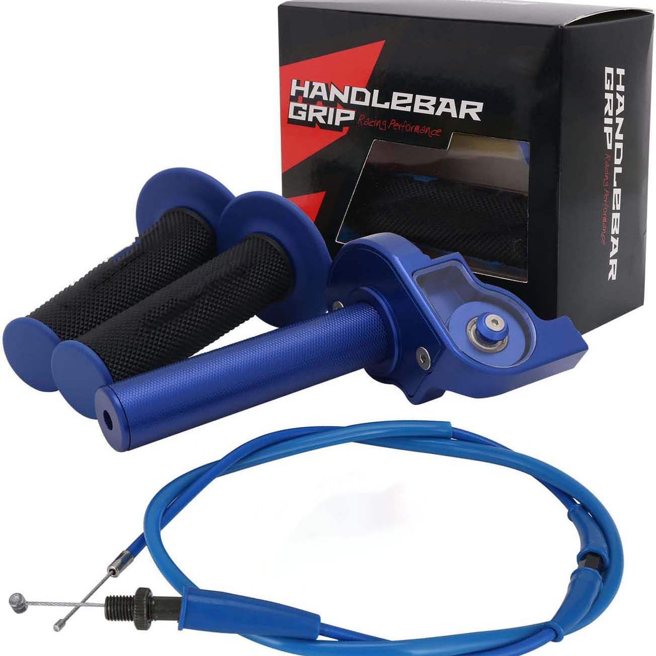 Motorcycle throttle assembly, 7/8 inch (22 mm) rotary throttle lever with rotary throttle cable.