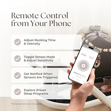 Baby rocker | Rechargeable rocker with motion and sound sensors