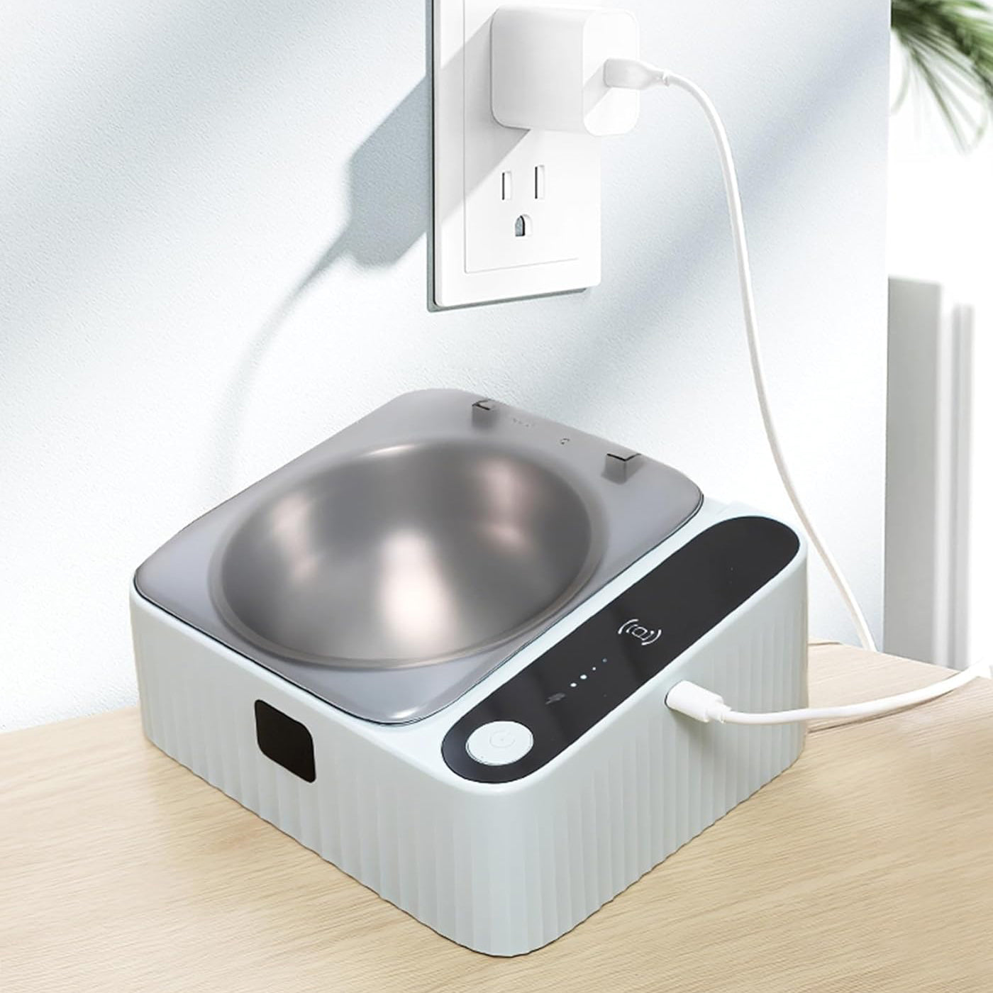 Smart Automatic Pet Feeder with Infrared Sensor Lid, Keeps Food Fresh and Clean