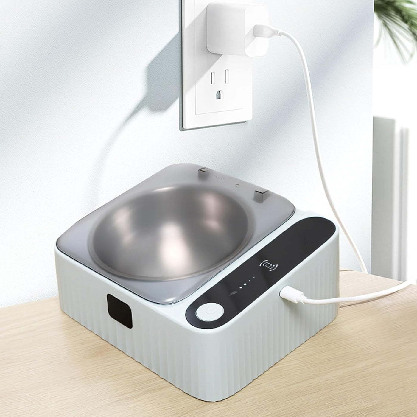 Smart Automatic Pet Feeder with Infrared Sensor Lid, Keeps Food Fresh and Clean