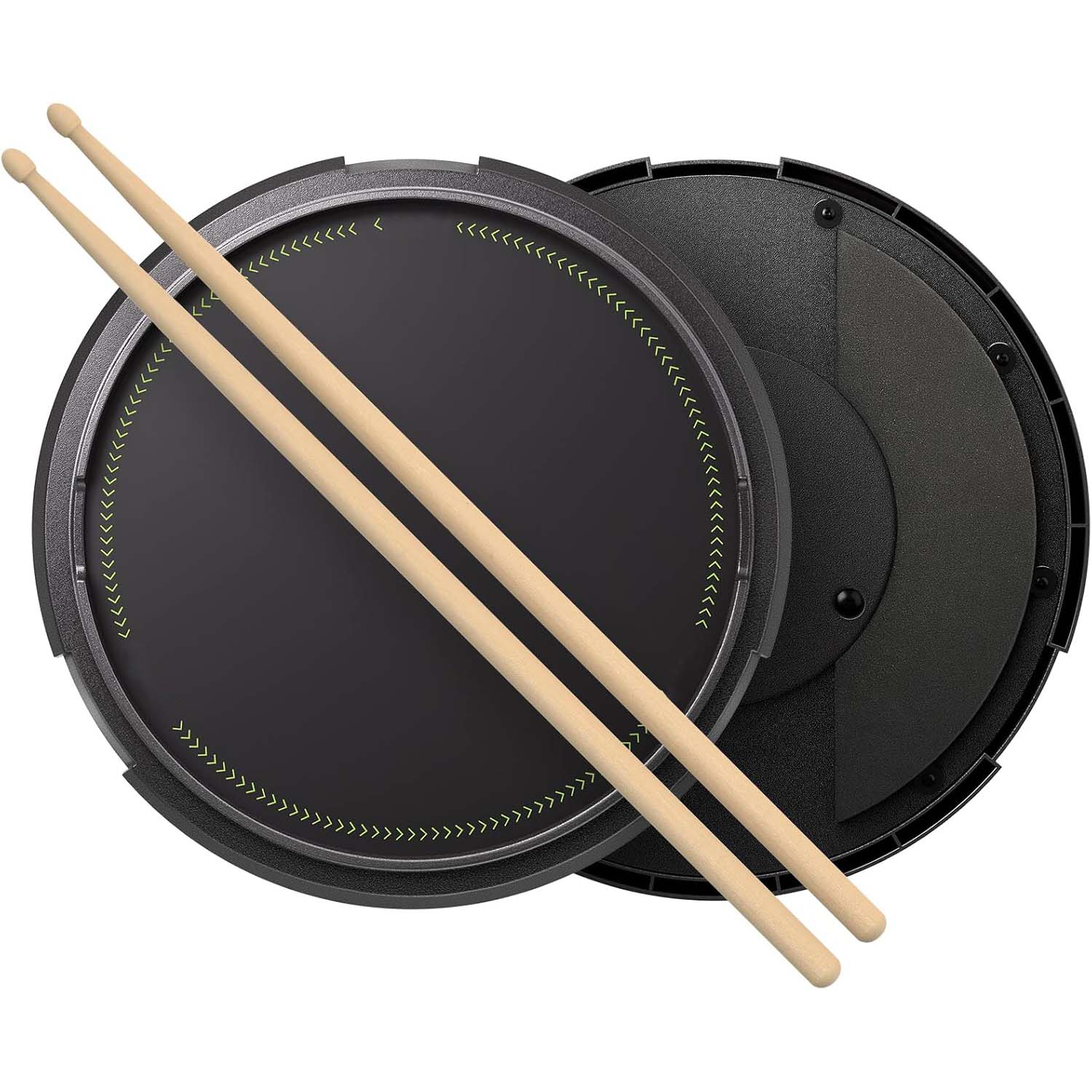 12-Inch Quiet Drum Practice Pad with Detachable Snare Simulation and 800 Steel Balls