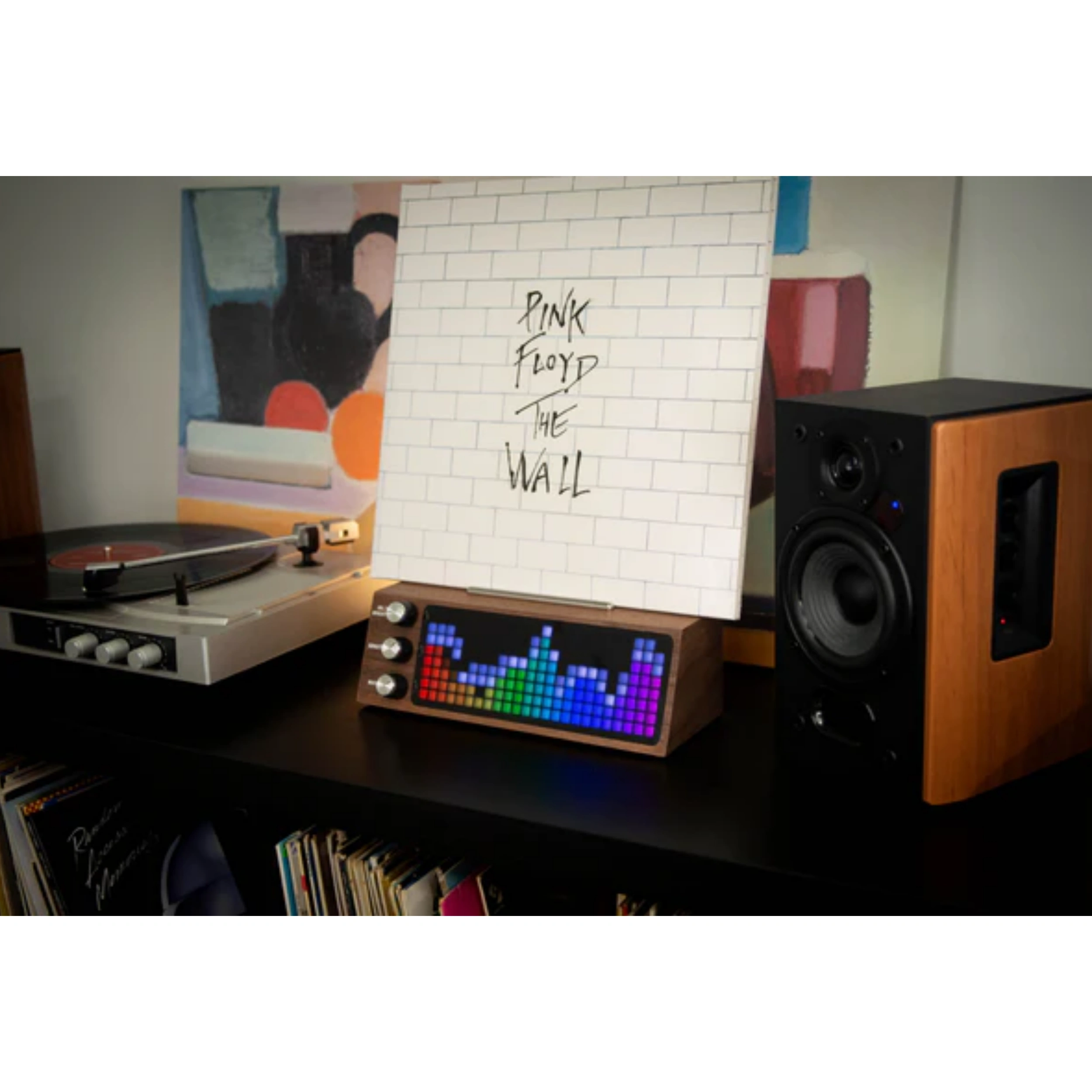 The Ultimate Vinyl Record Rack – Smart LED Stand with Music‑Visualizing Display
