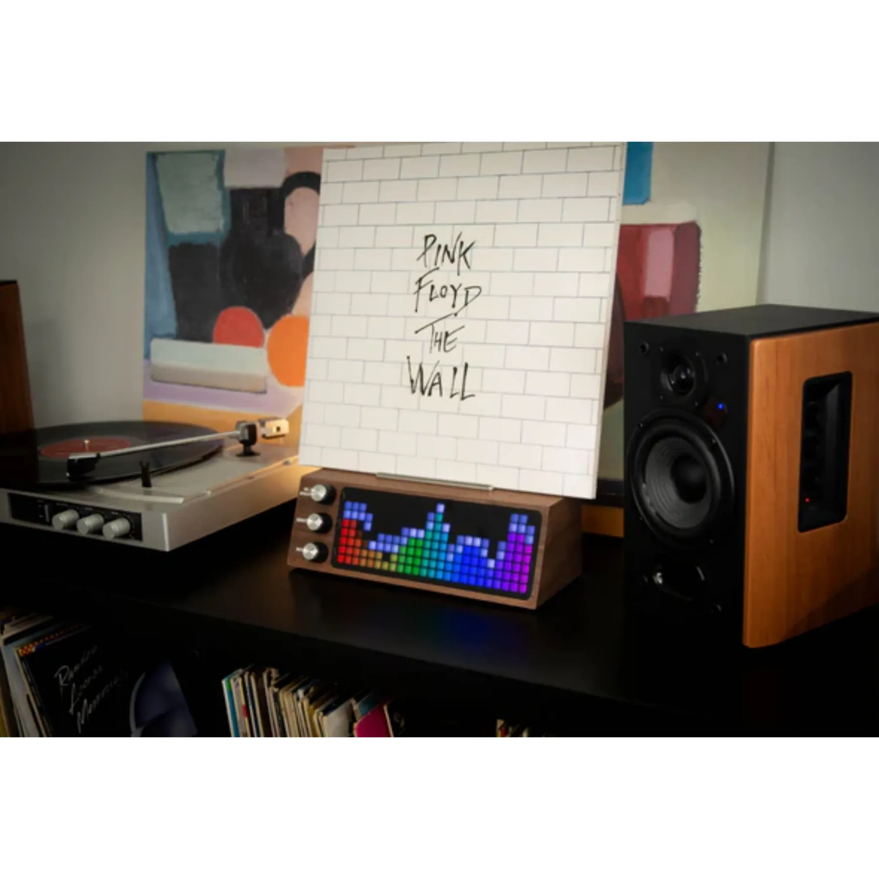The Ultimate Vinyl Record Rack – Smart LED Stand with Music‑Visualizing Display