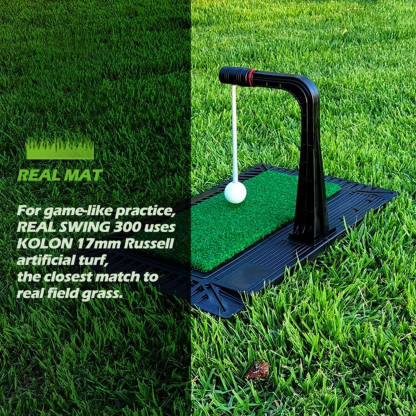 Golf Swing & Hitting Trainer – True Impact Mat with Path Check & Adjustable Height