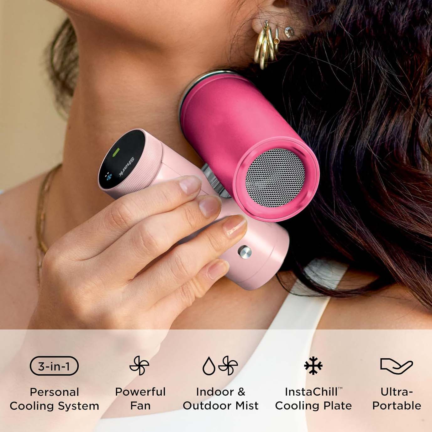 3-in-1 Personal Cooling System – Cooling Plate, Dry-Touch Mist & High