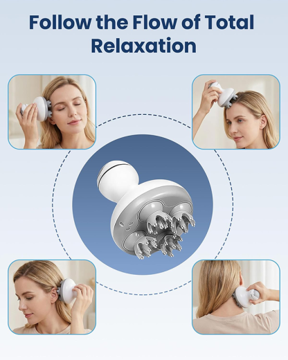 Electric cordless scalp massager with 84 kneading massage heads