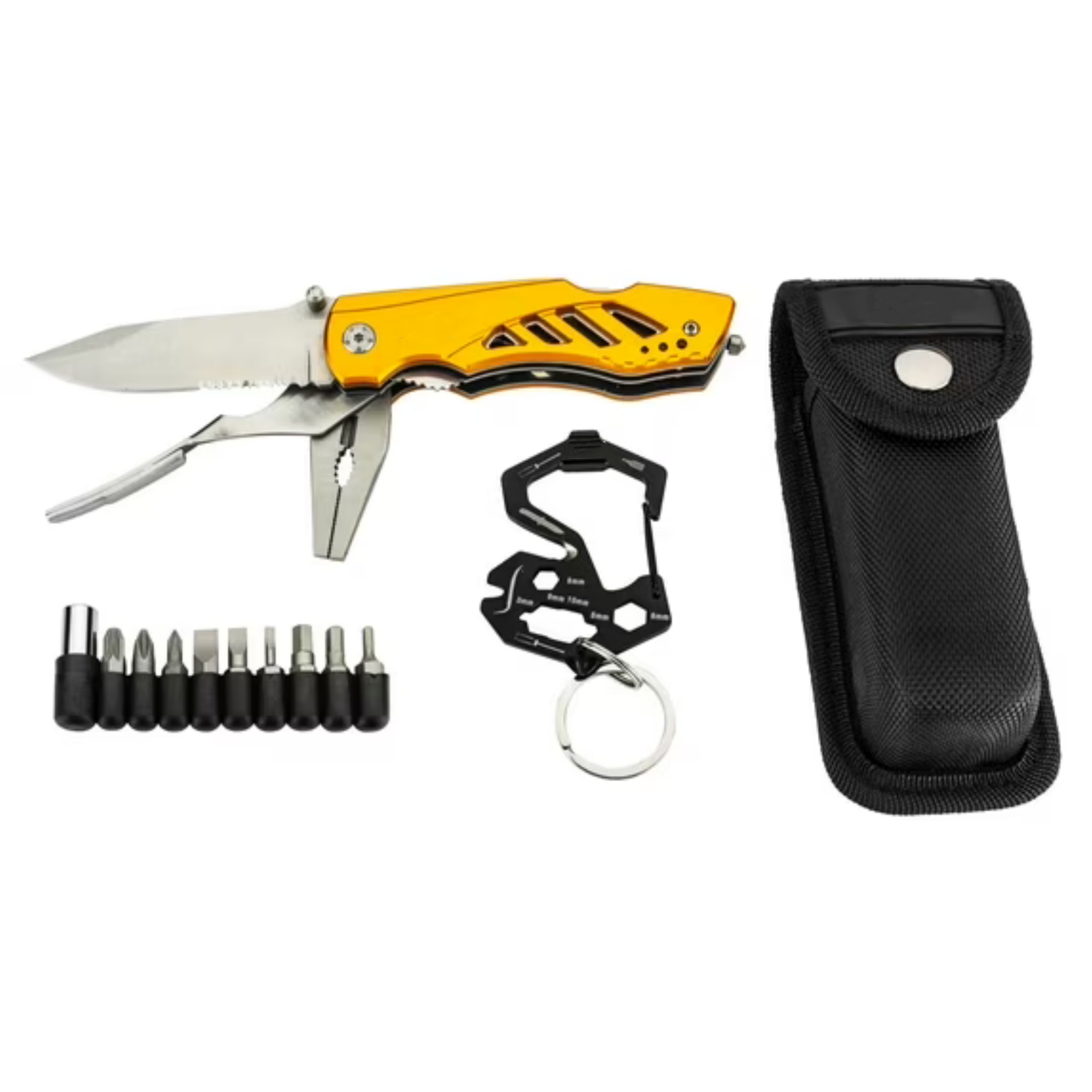 3‑Piece Multi‑Tool & Bit Gift Set – 11-in-1 Folding Tool + Keychain Tool