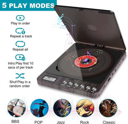 Portable CD Player with AUX and FM Radio