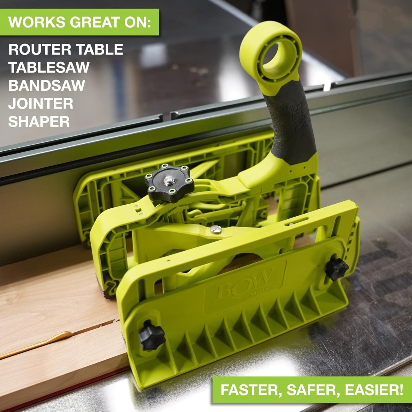 Expandable Push Shoe – Table Saw Push Block Expands 2” to 6” Wide