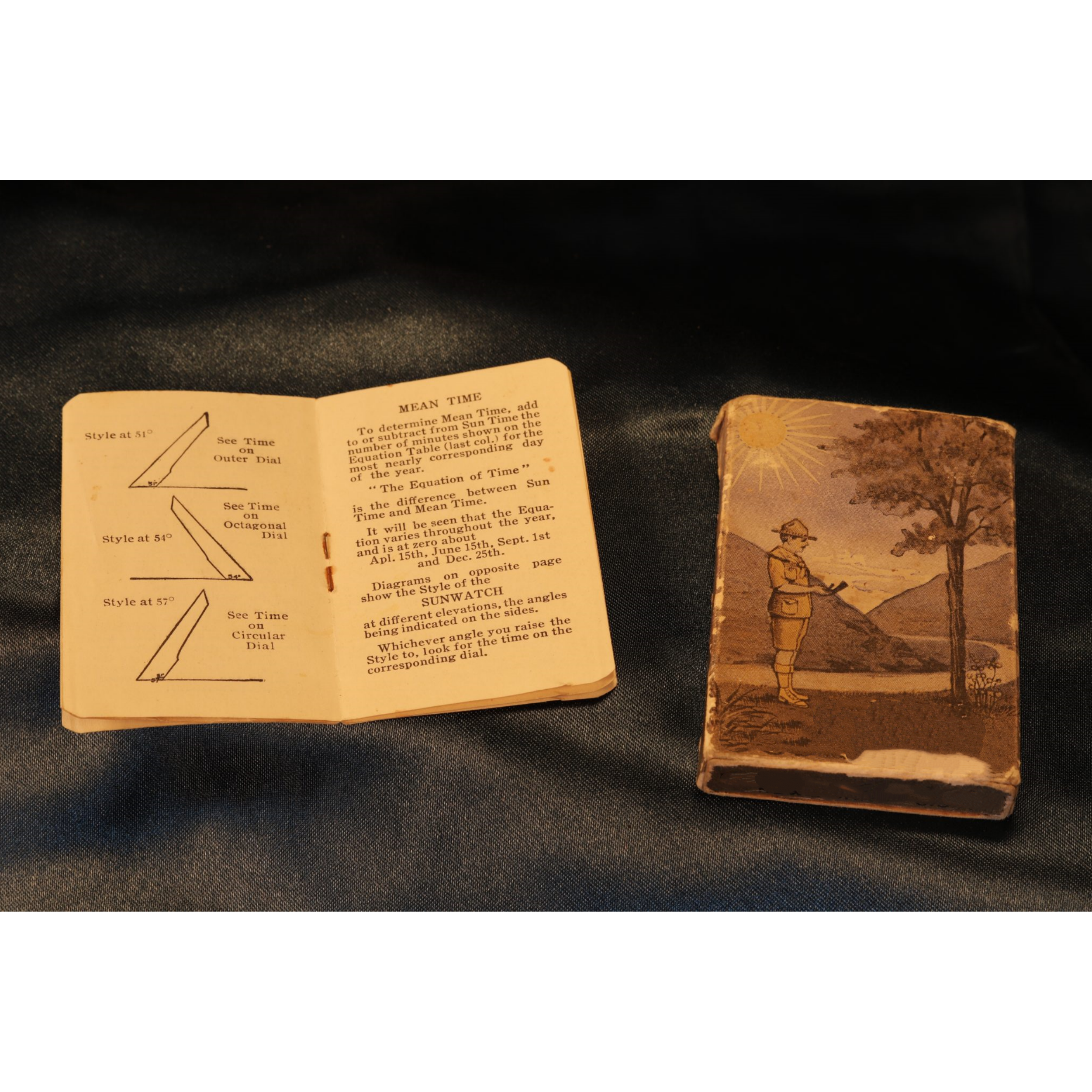 Antique Pocket Sunwatch Sundial Compass – Brass, Circa 1900