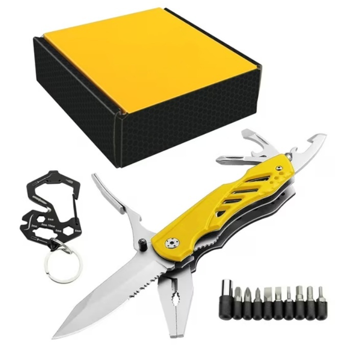 3‑Piece Multi‑Tool & Bit Gift Set – 11-in-1 Folding Tool + Keychain Tool
