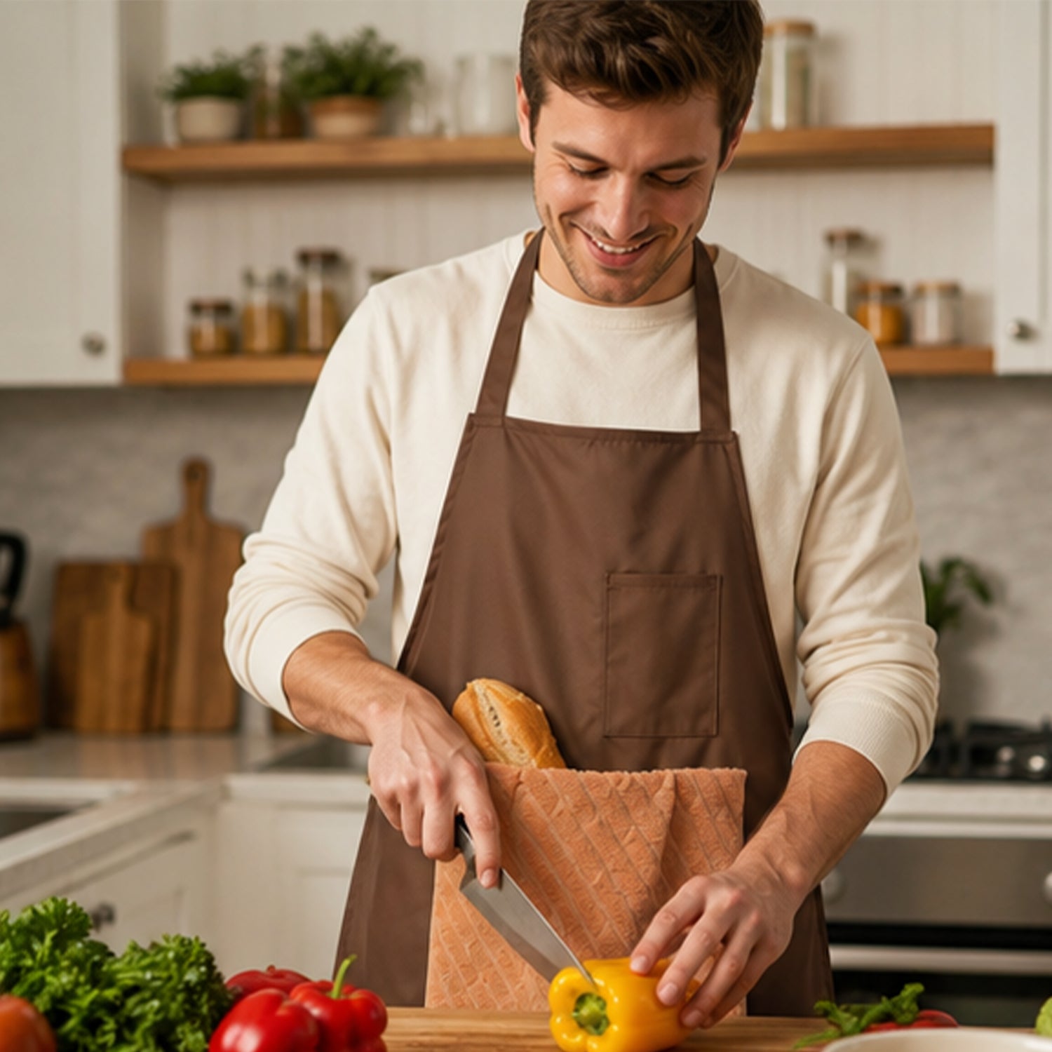 Canvas Adjustable Shoulder Strap Apron